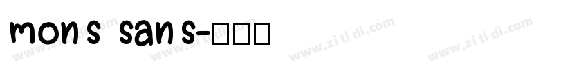 mons sans字体转换